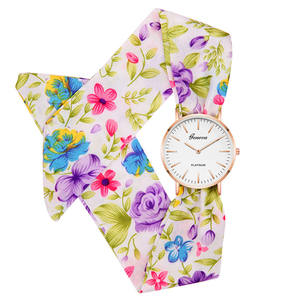 Fiore delle Donne di modo Arco Floreale Orologio Da Polso Sciarpa Della Fascia Del Partito Vigilanza Casuale Relogio Feminino Montre Femme <span class=keywords><strong>Regalo</strong></span> Delle Donne - Product Image 6