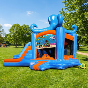 Château gonflable commercial de qualité supérieure Nova OEM en PVC, avec toboggan, pour enfants, utilisation extérieure commerciale - Product Image 4