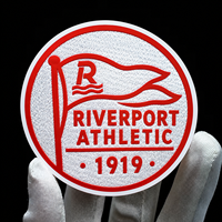 Fußball-Aufnäher Team-Club-Logo Wärmeübertragungsdruck Logo-Abzeichen mit Spitze Geeignet für Verschiedene Grundstoffe Silikon-Patch