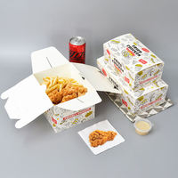 Caja de Almuerzo Ecológica, Económica, de Papel de Grado Alimenticio para Sushi, Papas Fritas, Alitas de Pollo Fritas, Hamburguesas
