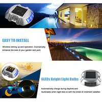 Borne lumineuse solaire décorative en aluminium en forme de fer à cheval, à LED, à fonctionnement continu ou clignotant, alimentée par énergie solaire