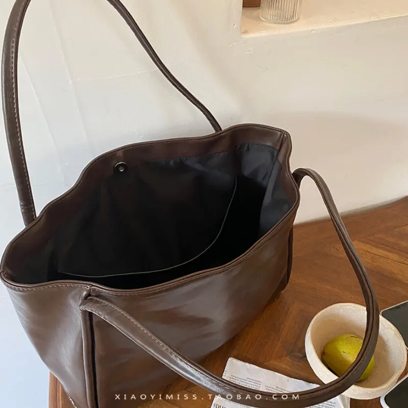 Borsa a tracolla minimalista da donna borsa a tracolla di grande capacità in pelle sintetica custodia da viaggio morbida borsa a tracolla