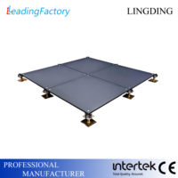 Plancher surélevé antistatique en acier OA Lingding moderne, 600/500 mm, finition brute, pour bureaux et bâtiments métalliques, résistant au feu