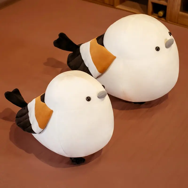 35/50cm Simulation Round Sparrow Kawaii Bird Dolls Lovely Pillow Stuffed Soft Parrot Plush Toys