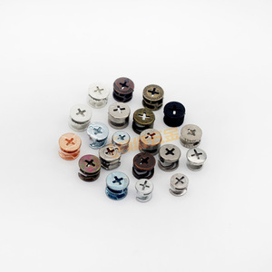 Triple Connector Embedded Parts Stainless Steel <b>Cabinet</b> Wardrobe Eccentric Wheel Screw Fasteners Furniture Nuts <b>Locks</b> - Product Image 2