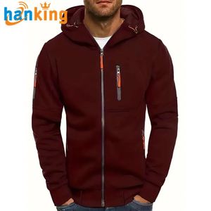 Chaquetas Nuevas para Hombre, Sudaderas con Capucha, Abrigos de Moda, Sudaderas con Cremallera de Manga Larga, Chándal Masculino Informal, Sudadera con Capucha para Hombre, Ropa de Calle J0008 - Product Image 3