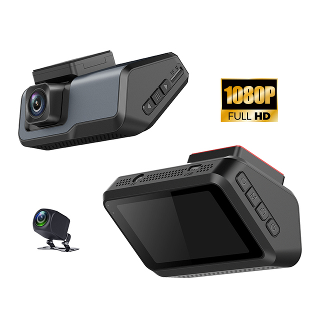 1080P Dash Cam with 3-inch Display Screen and Front and Rear Dual Lens Car DVR Hd Car Camera