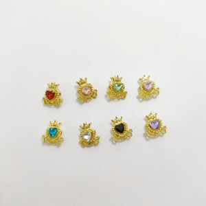 Heart Crown Charms With Zircon Inlay Bezel Setting DIY Jewelry Accessories For <b>Bracelet</b> <b>Phone</b> Chain Unisex Everyday Wear - Product Image 2