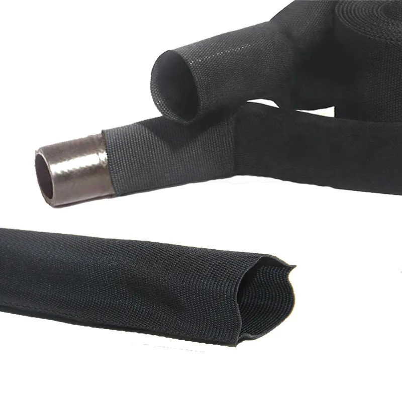 Wiring harness cable accessories Abrasion Protection 2:1 Shrinkable Fabric sleeving used to protect the rubber hoses