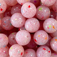 Perles en silicone SYBBeads, les plus populaires, 15 mm, brillantes, de luxe, en forme de pépites d'or, avec paillettes et confettis, pour stylos, DIY, certifiées par des tiers