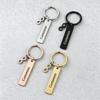 Porte-clés en acier inoxydable Ywyougang avec breloque infini, personnalisable, pour cadeau, vente en gros