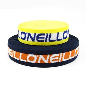 สายยางยืดลายแจ็คการ์ดหลากสี สายยางยืด RPET สายยางยืดหนาสำหรับเข็มขัด สายรัดรองเท้าแบบกำหนดเองได้ ขนาด 2 นิ้ว หนา 2.6 มม. - Product Image 6