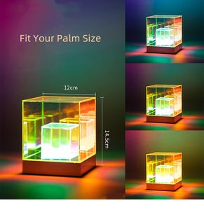 Dream Acrylic Magic Cube Lámpara <span class=keywords><strong>de</strong></span> mesa LED <span class=keywords><strong>Rubik</strong></span>'s Night Light Room Atmosphere Decor lamp - Product Image 5