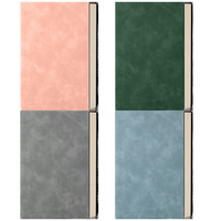 Carnet A5 en similicuir épaissi, finition douce au toucher, reliure sans fil – Bloc-notes/agenda élégant pour l'étude et les affaires, logo personnalisable