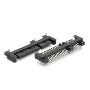 SATA Connector Surface Mount Crimp Type SATA 22P 7+15P Male Plug Connector