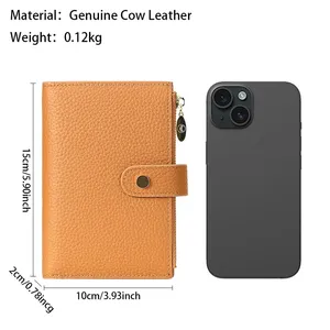 AndoBag Cartera de Pasaporte Unisex de Moda, Tarjetero de Cuero Genuino con Múltiples Ranuras para Tarjetas, Monedero Perfecto para Uso Diario 1647 - Product Image 2