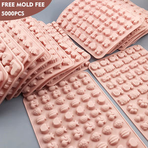 CATHYLIN <span class=keywords><strong>Molde</strong></span> <span class=keywords><strong>de</strong></span> Silicona para <span class=keywords><strong>Chocolate</strong></span>, <span class=keywords><strong>Mini</strong></span>, Libre <span class=keywords><strong>de</strong></span> BPA, con Forma <span class=keywords><strong>de</strong></span> Frutas, Animales y Dulces, Color Rosa, para Fondant, Estilo Dubai - Product Image 1