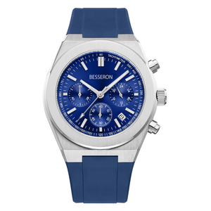 Reloj de pulsera de acero inoxidable para hombre, cuarzo, doble hora, cronógrafo, esfera luminosa, diseño personalizado, reloj de negocios. - Product Image 4