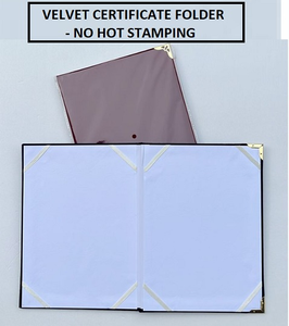 Cartella Porta Certificati A4 di Lusso in Velluto Bordeaux con Copertina Rigida in Pelle Scamosciata - Product Image 6