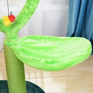 Arbre à activités pour chats d'intérieur avec griffoir en sisal naturel, tour d'escalade mignonne - Product Image 4