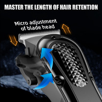 Tondeuse à cheveux électrique professionnelle personnalisée pour salon, tondeuse rechargeable pour hommes, machine de coupe de cheveux LCD pour barbier