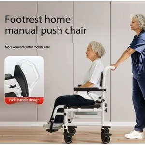 Waterproof Chair Portable Patient Toilet Bedside Commode Wheelchairs for Elderly - Product Image 3
