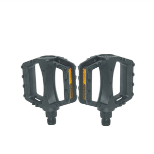 Pédales de vélo ultralégères et durables pour enfants noires, réflecteur <span class=keywords><strong>orange</strong></span>, matériau PP antidérapant, résistant à l'eau, pour vélo de ville, <span class=keywords><strong>VTT</strong></span>, BMX - Product Image 1