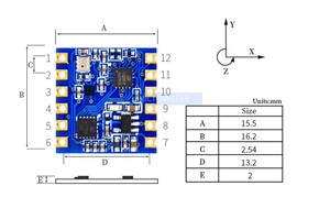 Atkimu901 601 Angle <strong>Sensor</strong> <strong>Module</strong> Serial Port Output IMU acceleration <strong>pressure</strong> gyroscope m - Product Image 4