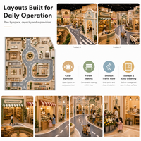 Parque de atracciones interior modular con coches montables, escaparates de mercado, gestión de calidad ISO 9001, zona infantil en centro comercial