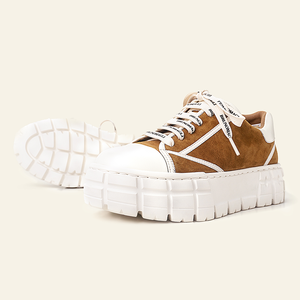 Mode femmes Logo de luxe toile cuir plates-formes chaussures femmes grosses baskets chaussures femmes <span class=keywords><strong>Femme</strong></span> chaussures de créateur - Product Image 1