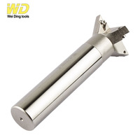 JIK CNC 툴 YW55/YW60 60도 직선 샹크 도브테일 엔드밀 내부 홀 V 홈 120-160MM 길이 25-80mm 직경 3개월 보증