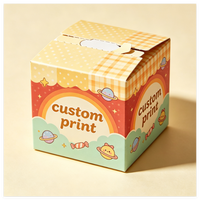 Boîte cadeau scellée personnalisée avec impression UV, boîte mystère avec bande de déchirement, emballage cadeau en papier avec logo personnalisé pour figurine ou porte-clés