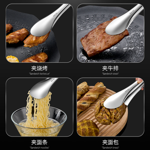Stainless Steel Multi Functional Food Tongs SUS 304 For <b>BBQ</b> Steak Serving - Product Image 5