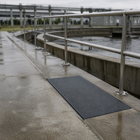 Grille de couverture de tranche entièrement scellée en PRV découpée sur mesure pour le contrôle des odeurs dans les stations d'épuration des eaux usées