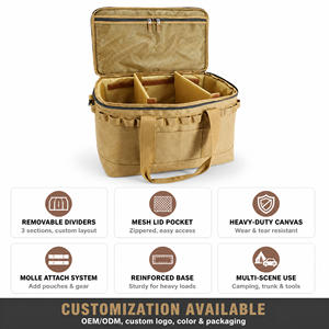 Bolsa de Almacenamiento para Camping, Organizador Utilitario MOLLE de Oxford Resistente, Bolsa Táctica para Equipo, Logotipo Personalizado, MOQ Bajo, Dropshipping - Product Image 1