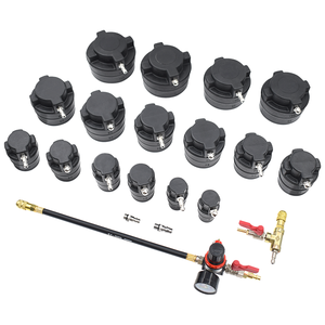 ชุดทดสอบการรั่วไหลของเทอร์โบบูสต์อเนกประสงค์20ชิ้นวัสดุเหล็กประกอบด้วยอะแดปเตอร์ขั้นบันได8คู่สำหรับการทดสอบการรั่วไหล - Product Image 4