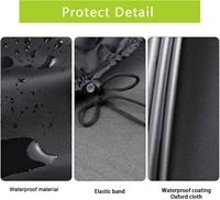 Couverture de meubles de cour extérieure Couverture de foyer Imperméable Personnalisé Heavy Duty 420D Oxford Tissu Noir
