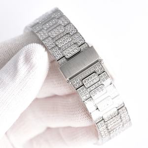 Reloj mecánico de cristal 5A, calidad 45mm, fabricado a medida en fábrica, reloj totalmente de diamantes, reloj mecánico de lujo para hombre - Product Image 3