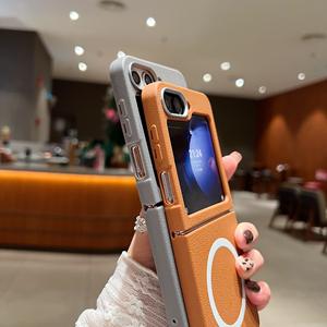 Nouvel arrivage <span class=keywords><strong>Coque</strong></span> de téléphone portable magnétique puissante de luxe Housse pliable pour <span class=keywords><strong>Samsung</strong></span> Z <span class=keywords><strong>Flip</strong></span> 7 6 5 4 <span class=keywords><strong>3</strong></span> <span class=keywords><strong>Coque</strong></span> antichoc pour téléphone portable - Product Image 3