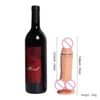 XISE Dildo Clásico de PVC de 17 cm, Juguetes Sexuales Súper Realistas, Pene Artificial de Plástico, Dildo Anal para Mujeres y Gays, Sensación Real de Piel Sólida