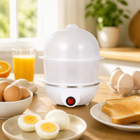 Cuiseur à œufs double couche 7 œufs 400W, appareil de cuisson automatique pour le petit-déjeuner, usage domestique