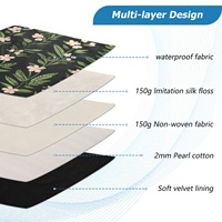 Housse pour ordinateur portable matelassée de 13 et 14 pouces, imprimé fleurs d'Hawaï, housse pour ordinateur portable, sac pour tablette