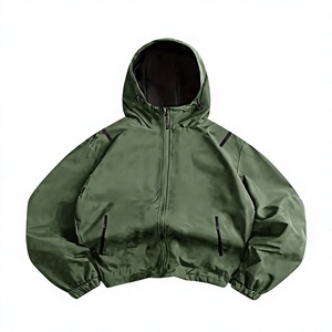 Wholesale <b>Cheap</b> Zip-Up Windbreaker <b>Jacket</b> Hooded Stand Collar Dyed Outdoor Hiking Windbreaker <b>Jackets</b> custom made Logo - Product Image 1