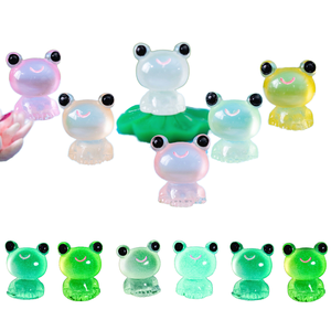 Colorful Mini Resin Crafts Glowing Cartoon <strong>Animal</strong> Figures Miniature Frogs Ornament <strong>for</strong> Car <strong>Garden</strong> Home Bonsai Decoration - Product Image 1