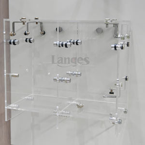 Support de <span class=keywords><strong>fixation</strong></span> en acier pour étagère, double face, pour armoire vitrée, connecteurs métalliques - Product Image 3