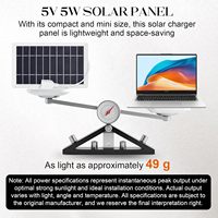Chargeur solaire USB blanc 5W 5V, kit de panneaux solaires portables, charge de caméra, téléphone portable, camping, randonnée, voyage en plein air