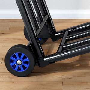 Chariot à plateforme à quatre roues en aluminium de 80 kg, avec rampes escamotables, pour entrepôt industriel et magasin - Product Image 4