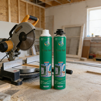 Adhésif en mousse de polyuréthane haute performance SAM SHAN 500 ml, mastic PU expansif à séchage rapide pour l'étanchéité et l'insonorisation en construction