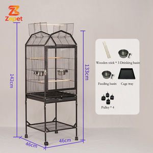 <span class=keywords><strong>Cage</strong></span> à oiseaux et animaux de compagnie grande taille en fil de fer durable, idéale pour l'élevage de perroquets, lapins et pigeons – Meilleure vente - Product Image 5