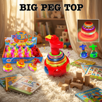 Toupie musicale LED clignotante JR MS INDUSTRIES, jouet mini en plastique lumineux, modèle Jr-ind-bptb pour 2-4 ans